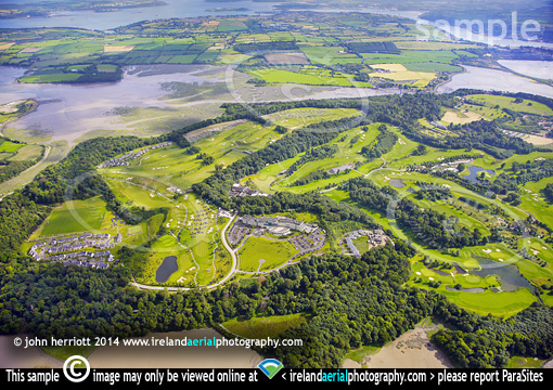 Day one; Aerial of Irish Open Golf, Fota
