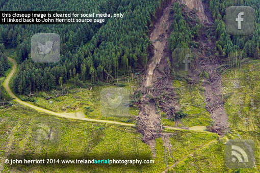 landslide on mountain