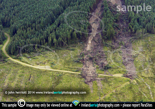 landslide on mountain