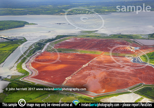 Rusal Bauxite waste, Co Limerick. Shannon River