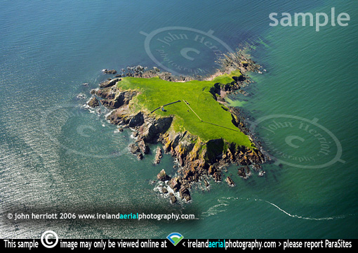 aerial photo of Capel Island, East Cork