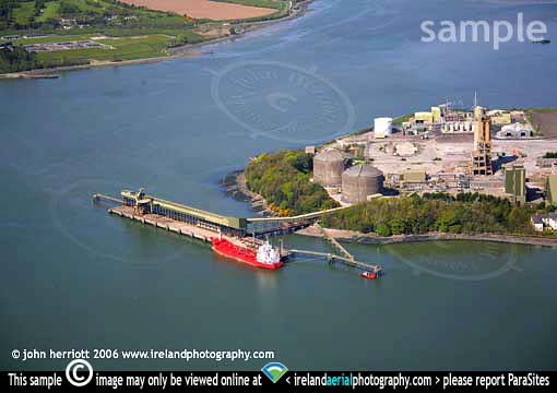 Aerial photo of the old IFI fertiliser plant