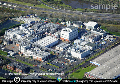 Aerial photograph of Pfizer pharmaceuticals