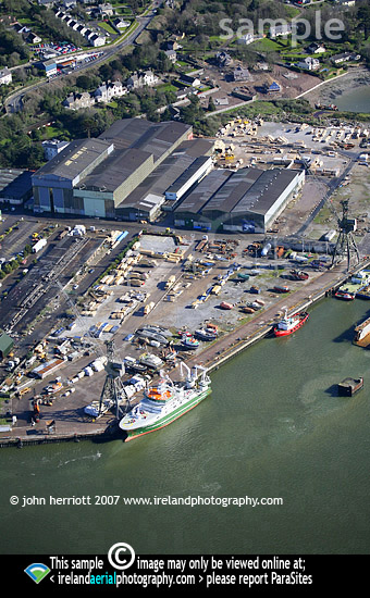Aerial photo of Celtic Explorer at Rushbrook
