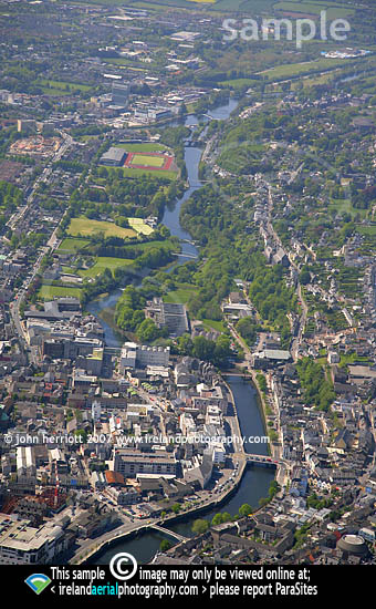 River Lee looking West from the air
