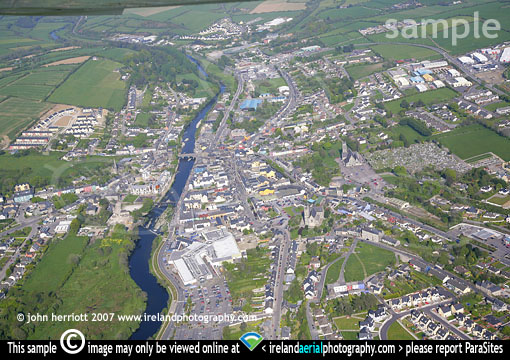 Bandon aerial view from the west