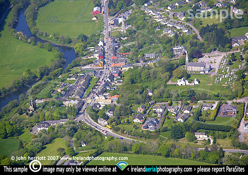 Aerial photography of Main Street, Innishannon