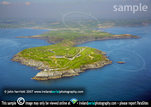Old Head of Kinsale aerial and summer haze