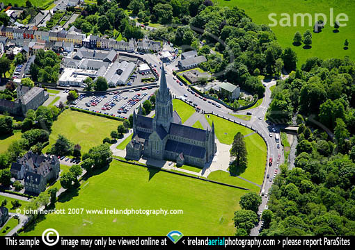 Aerial photo of Saint Mary's Cathedral, Killarney