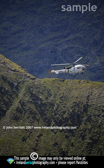 air to air photo,  Macgillycuddy's Reeks