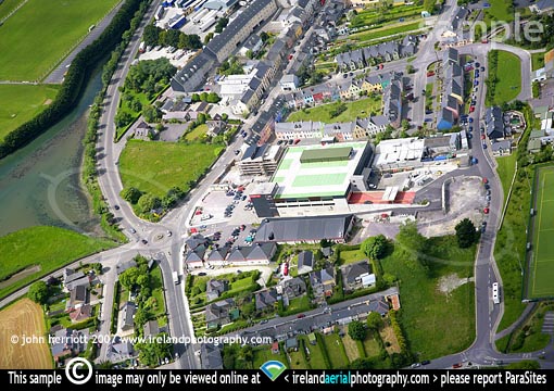 Aerial photo of SuperValu supermarket, Clonakilty