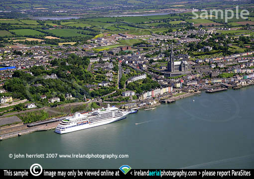 Silver Shadow at Cobh photography from the air