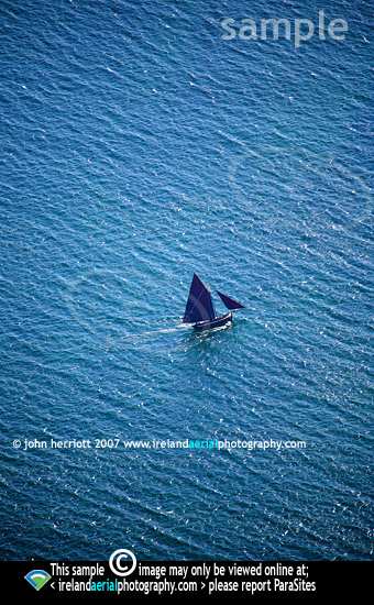 Photographed from the air, Galway Hooker