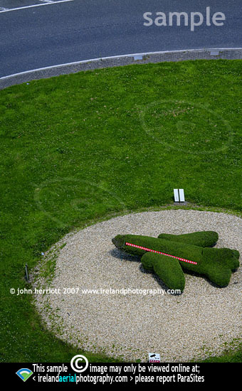 Topiary jet Cork Airport roundabout