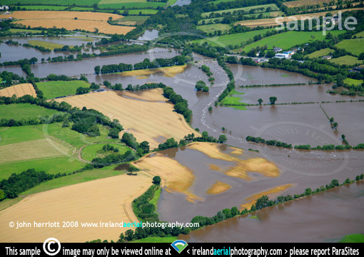 flood in fields near Lombardstown