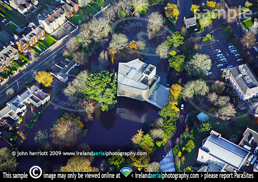 Glucksman flood aerial photo