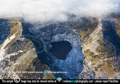 lake snow aerial