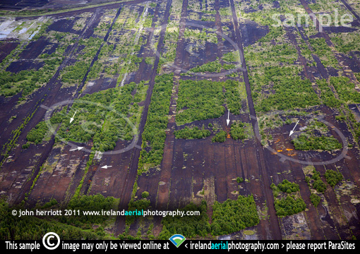 Bog iron aerial view
