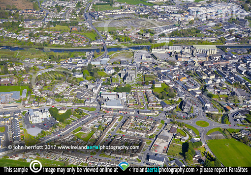 Kilkenny city residential aerial photo